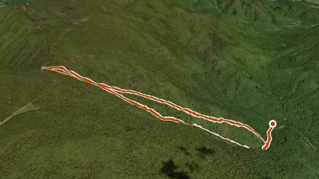 3-D terrain view of Cedar Run Trail