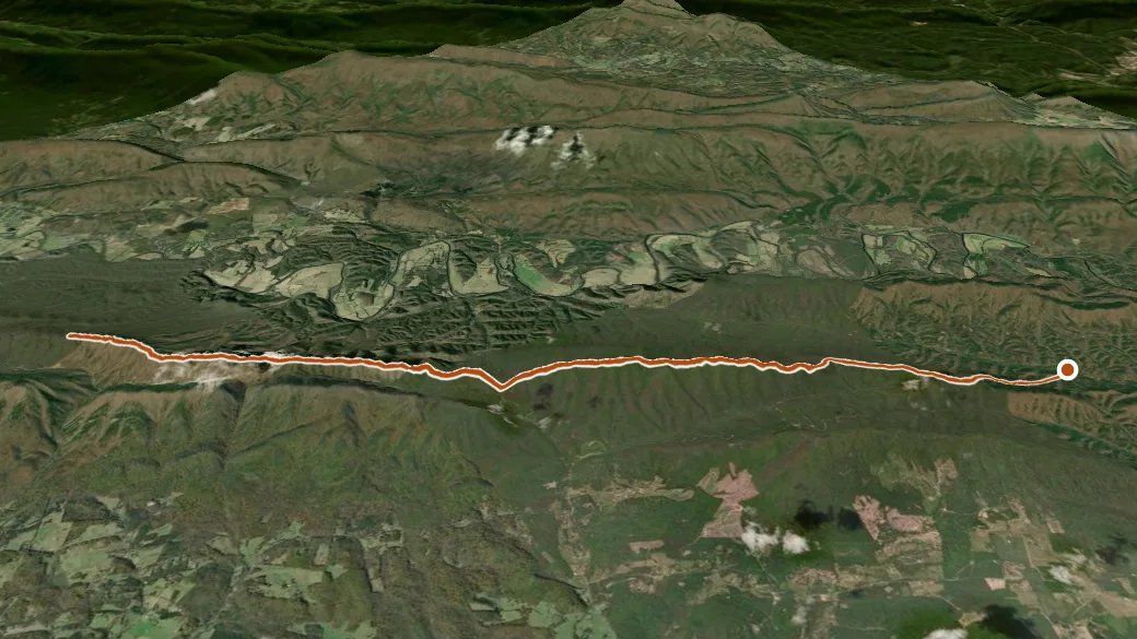 3-D terrain view of Price - Broad Mountain