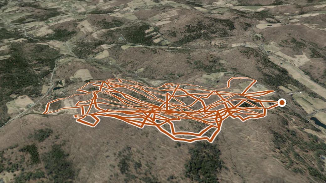 3-D terrain view of Joe's Jungle