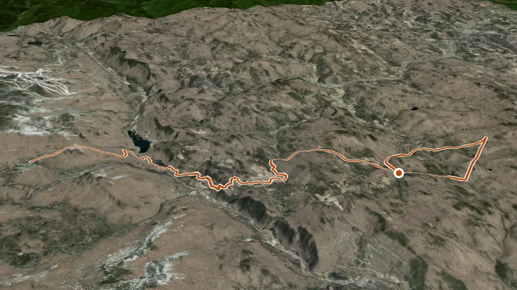 3-D terrain view of Corridor 4