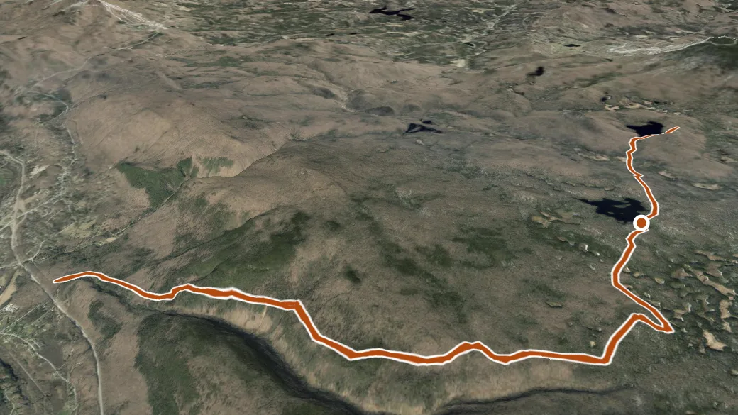 3-D terrain view of Lye Brook