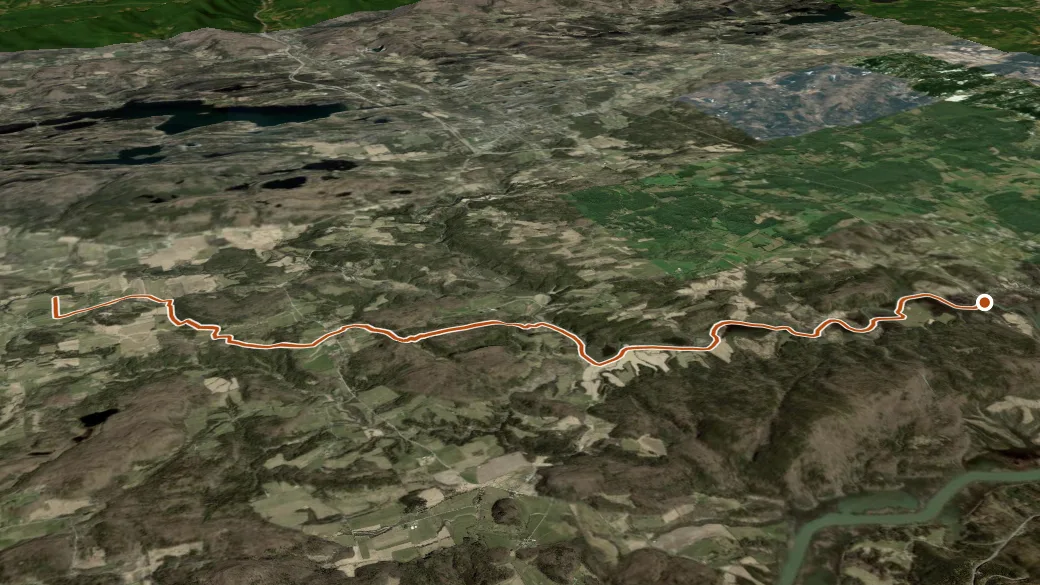3-D terrain view of 22 F