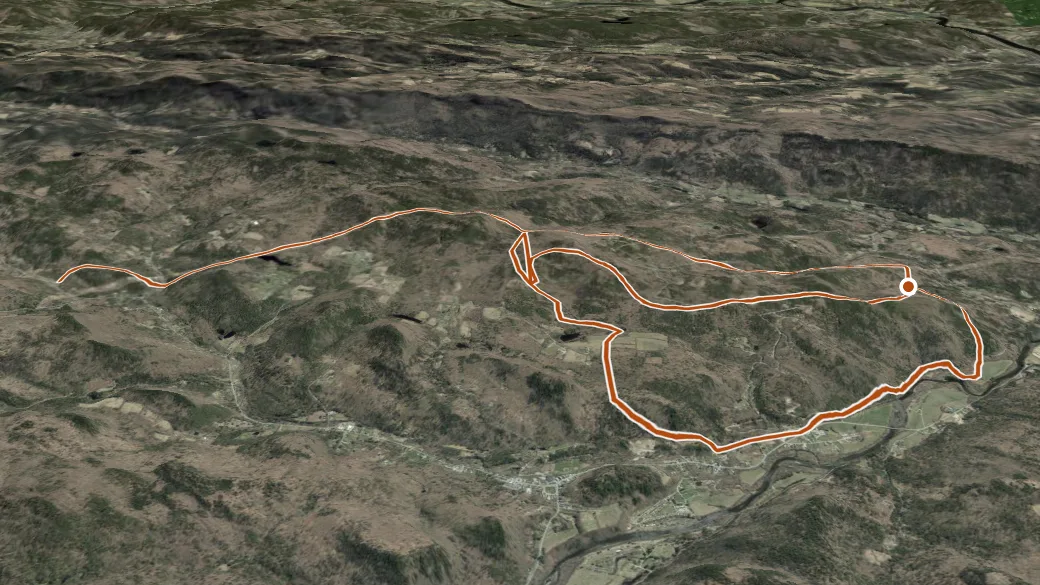 3-D terrain view of -