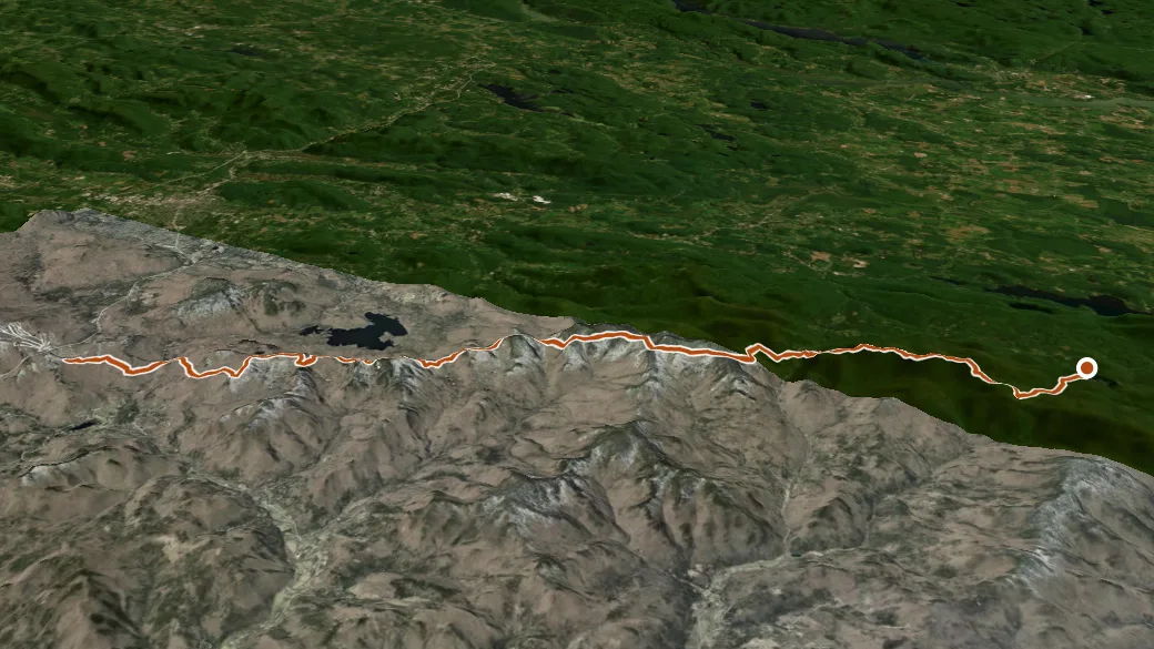 3-D terrain view of North Country NST