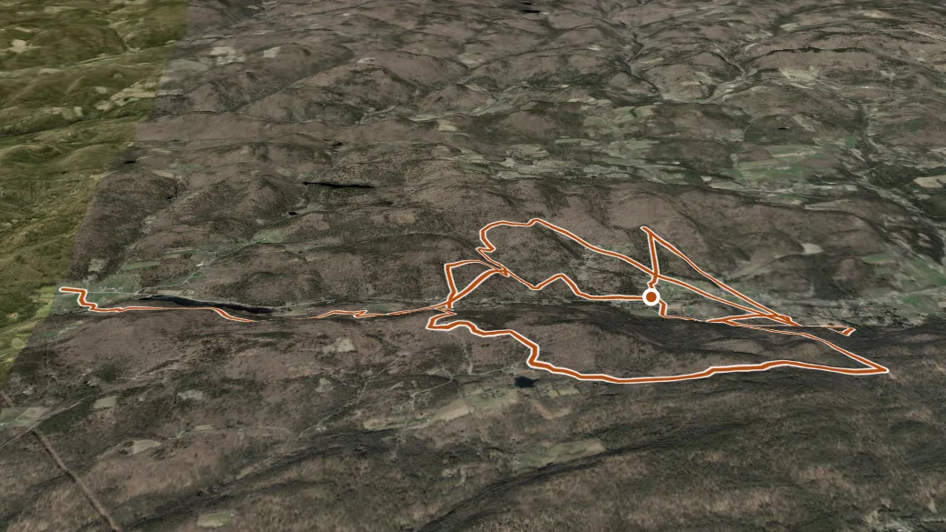 3-D terrain view of Secondary