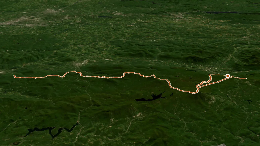 3-D terrain view of Appalachian Trail/Long Trail