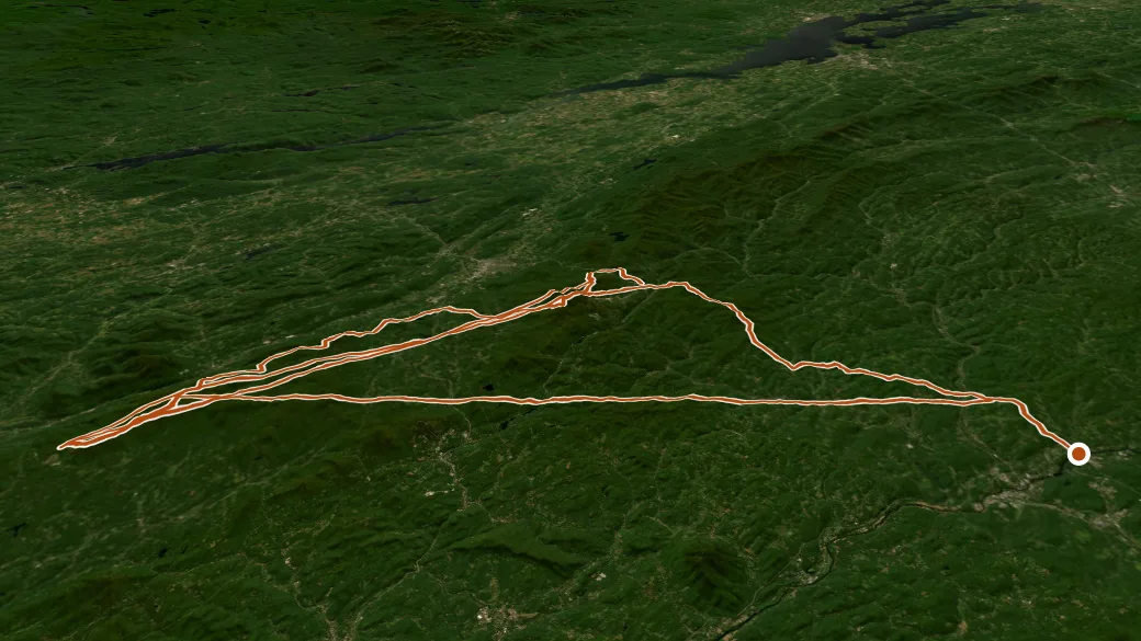 3-D terrain view of Appalachian National Scenic Trail