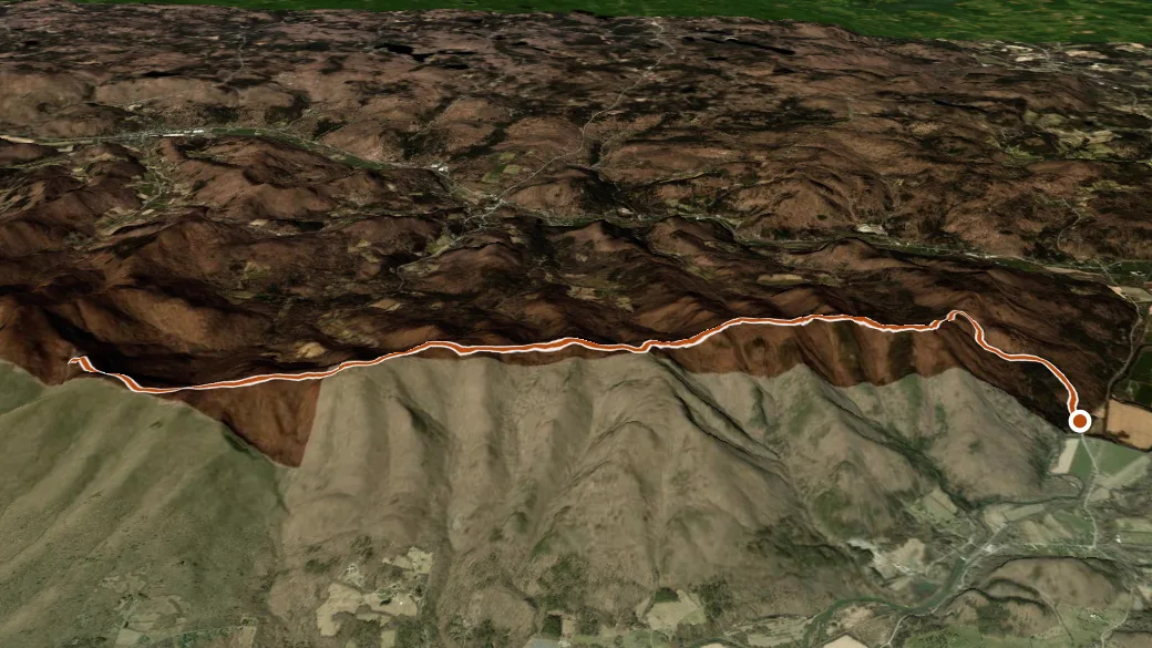 3-D terrain view of Taconic Crest Trail