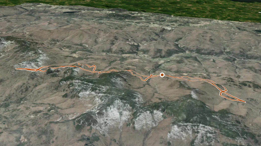3-D terrain view of Catamount Trail