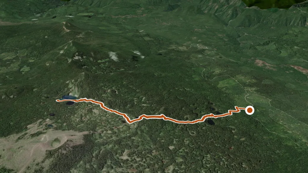 3-D terrain view of Thomas Lake
