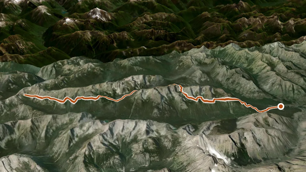 3-D terrain view of Buckskin Ridge