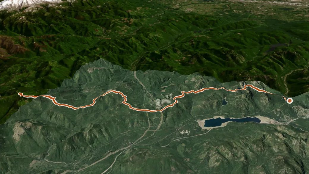 3-D terrain view of Pacific Crest - Cle Elum_South
