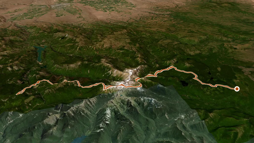 3-D terrain view of Pcnst