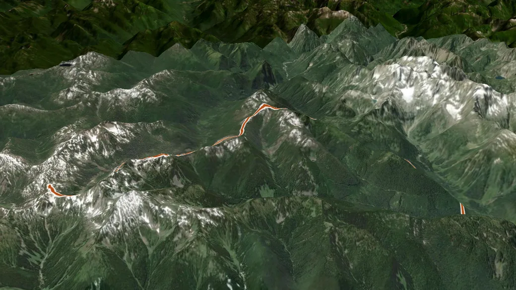 3-D terrain view of Bald Eagle