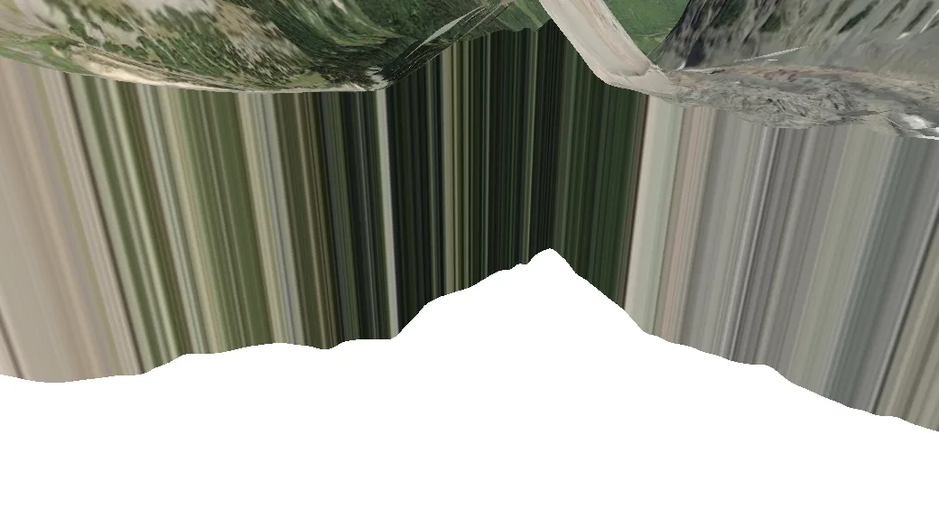 3-D terrain view of Disappointment Cleaver Route