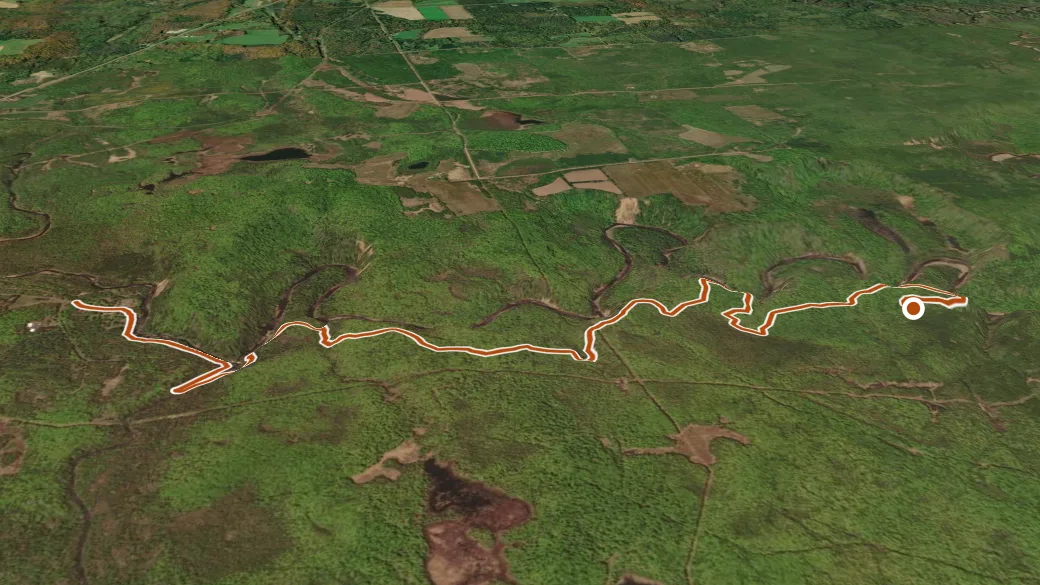 3-D terrain view of Copper Falls State Park