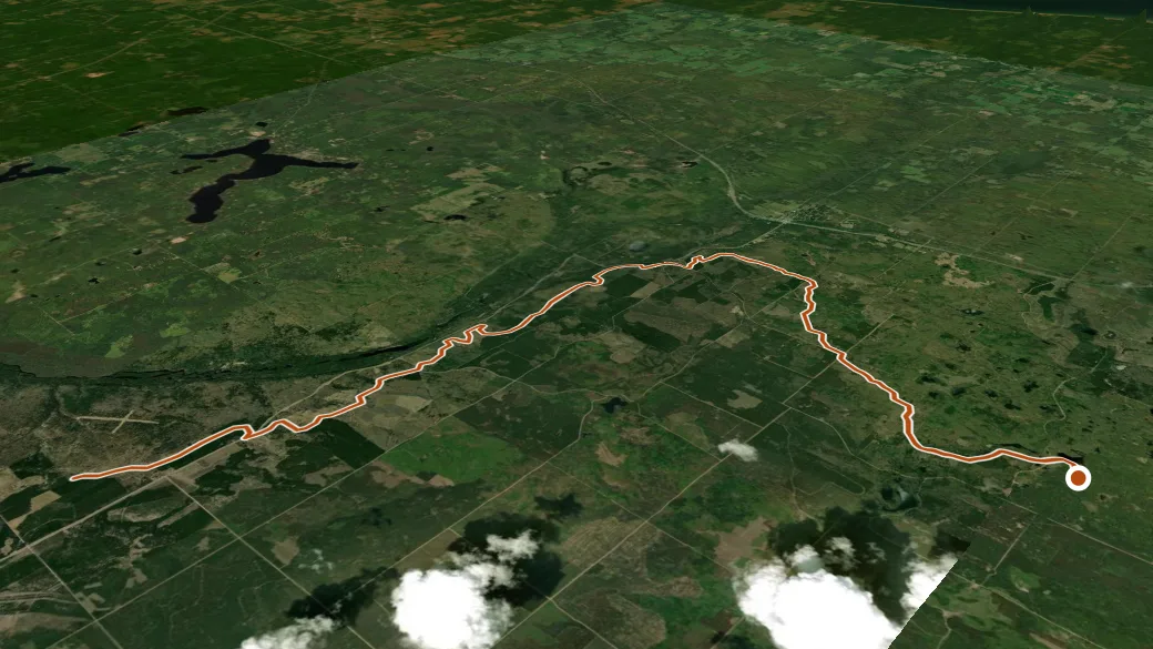 3-D terrain view of North Country National Scenic Trail