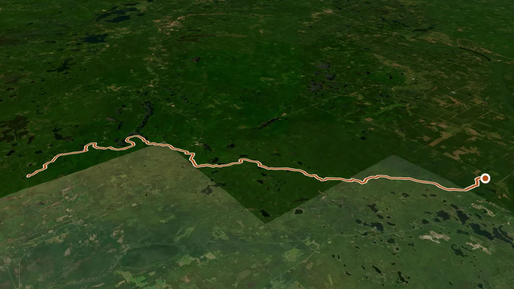 3-D terrain view of North Country National Scenic