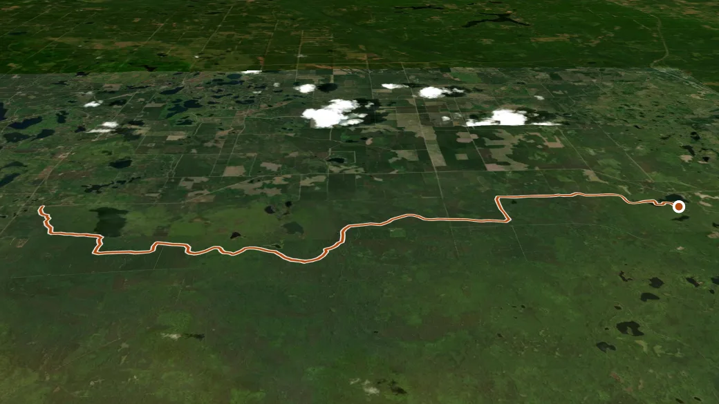 3-D terrain view of Buckskin