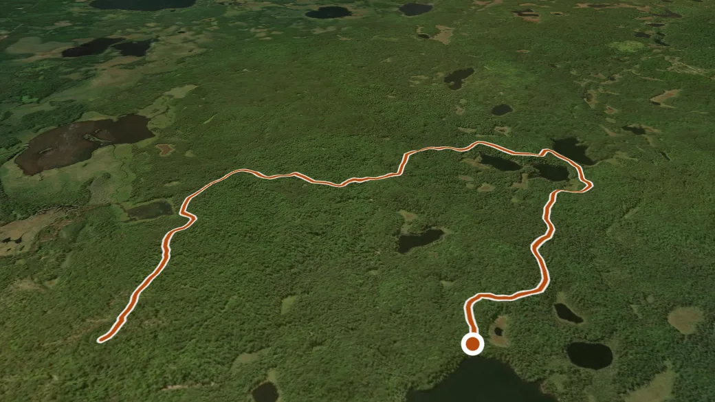 3-D terrain view of Rock Lake National Rec 6Km
