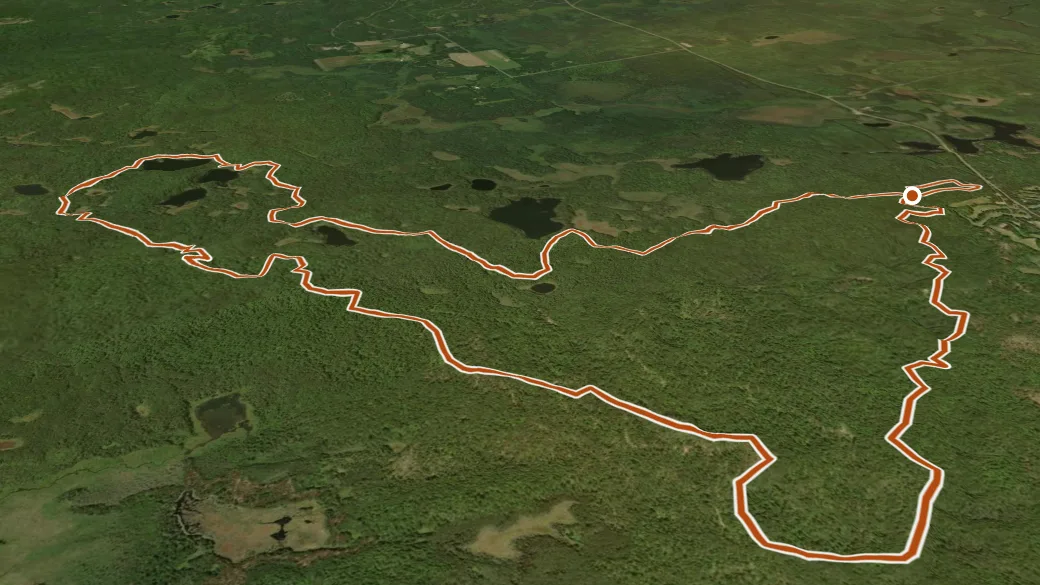 3-D terrain view of Rock Lake Bike