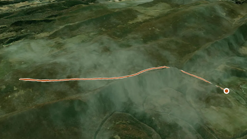 3-D terrain view of Ice Mountain Trail