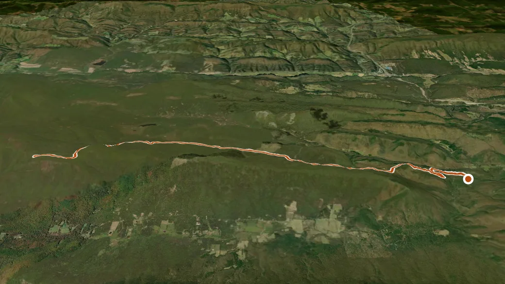 3-D terrain view of Long Mountain