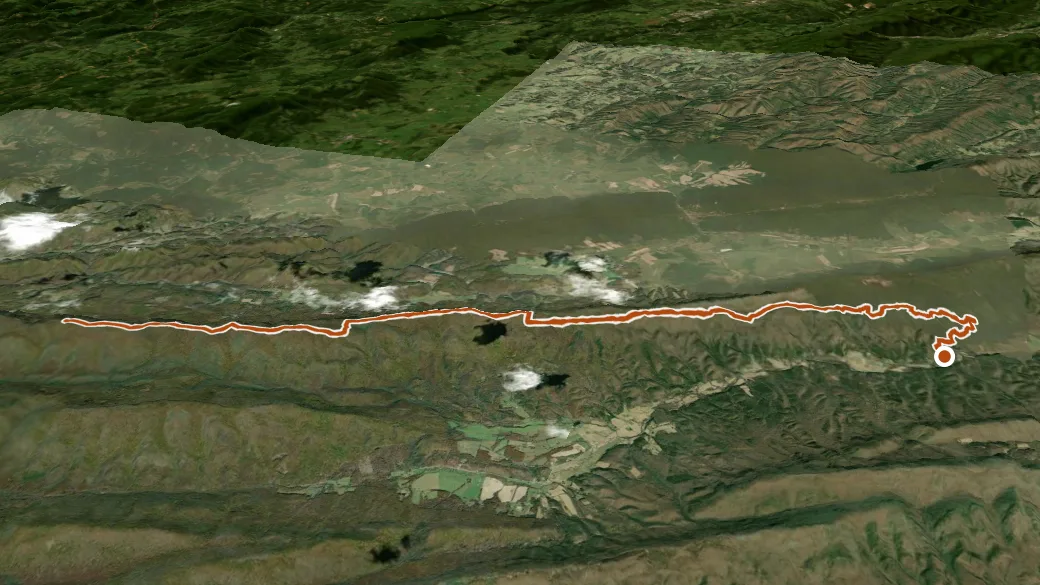 3-D terrain view of Allegheny Trail