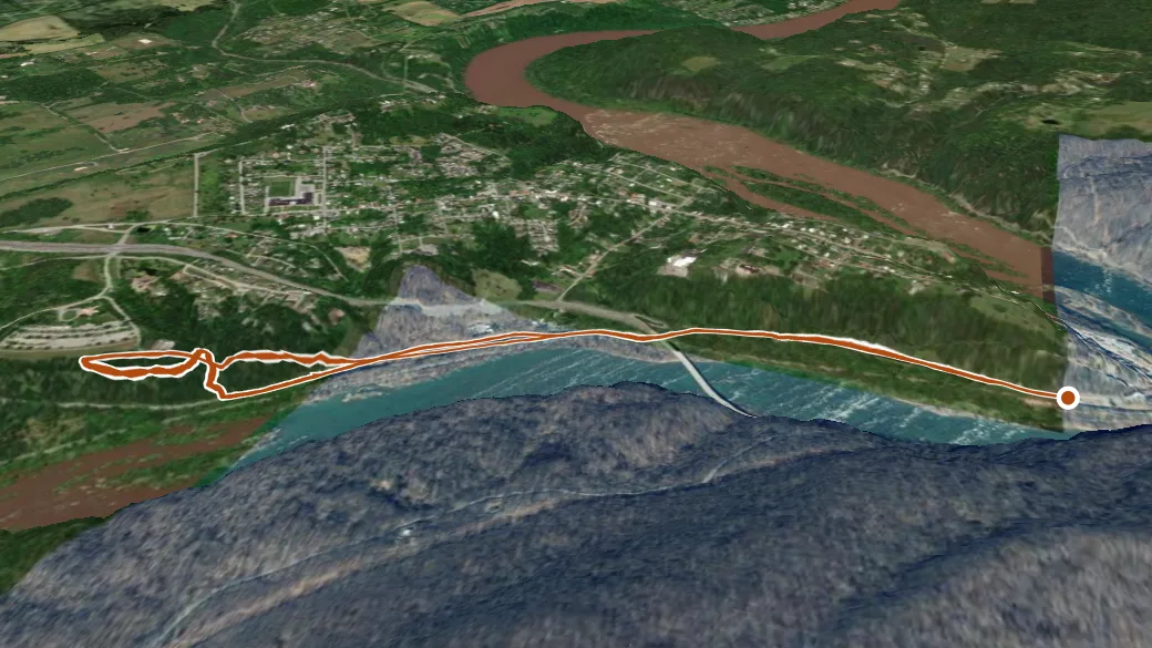 3-D terrain view of Visitor Center Trail
