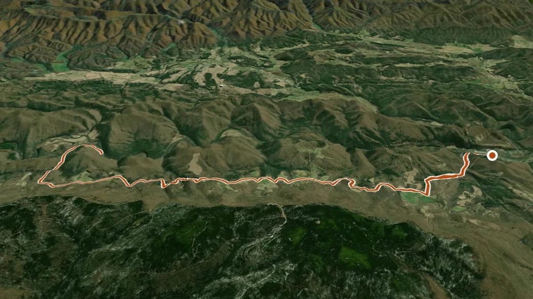 3-D terrain view of Back Mt Road To Hosterman Trail