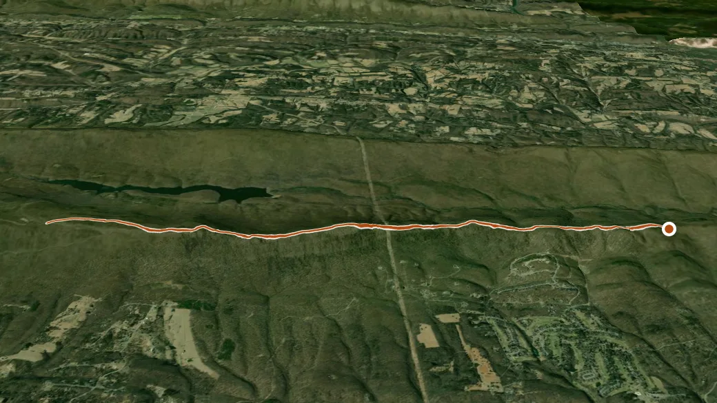 3-D terrain view of Third Hill Mountain Trail (partial)
