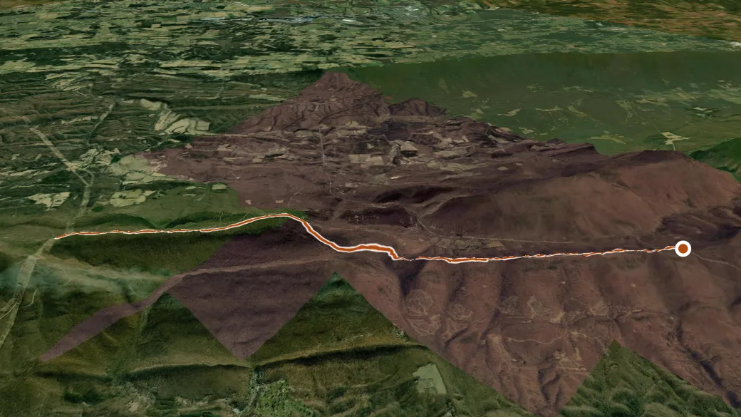 3-D terrain view of Tuscarora Trail