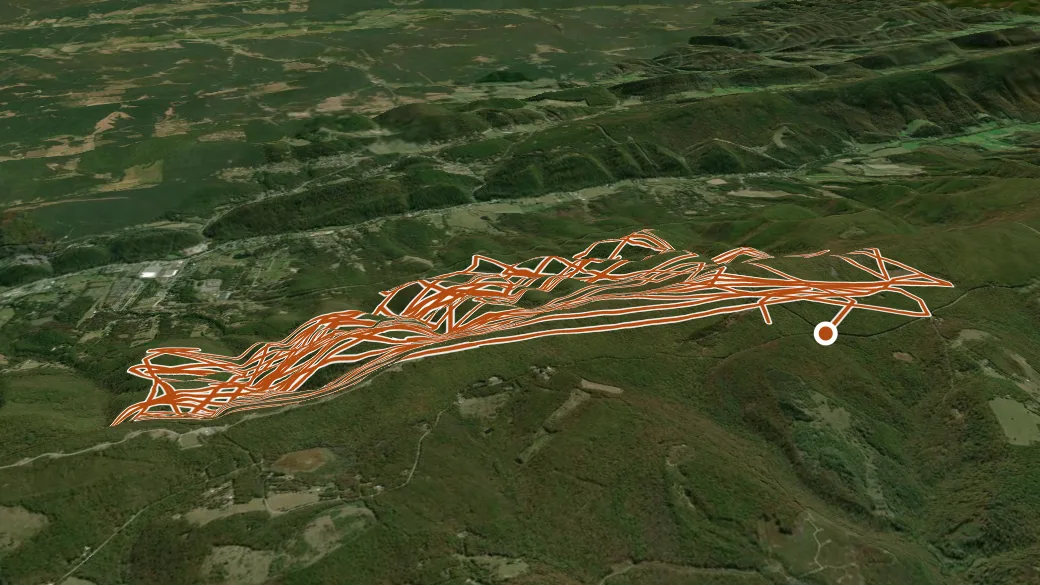 3-D terrain view of Wma Access Trail