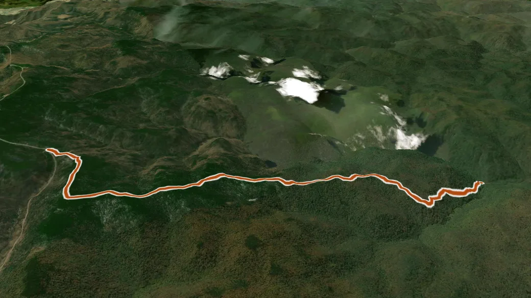 3-D terrain view of Big Beechy