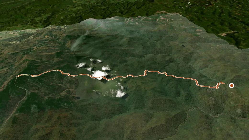 3-D terrain view of North-South Trail