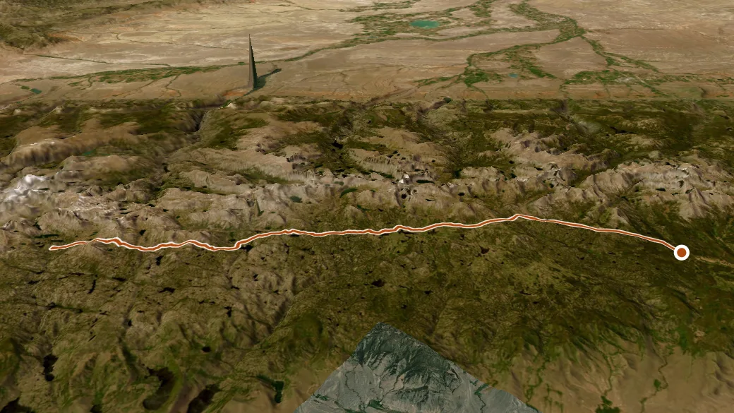 3-D terrain view of Fremont