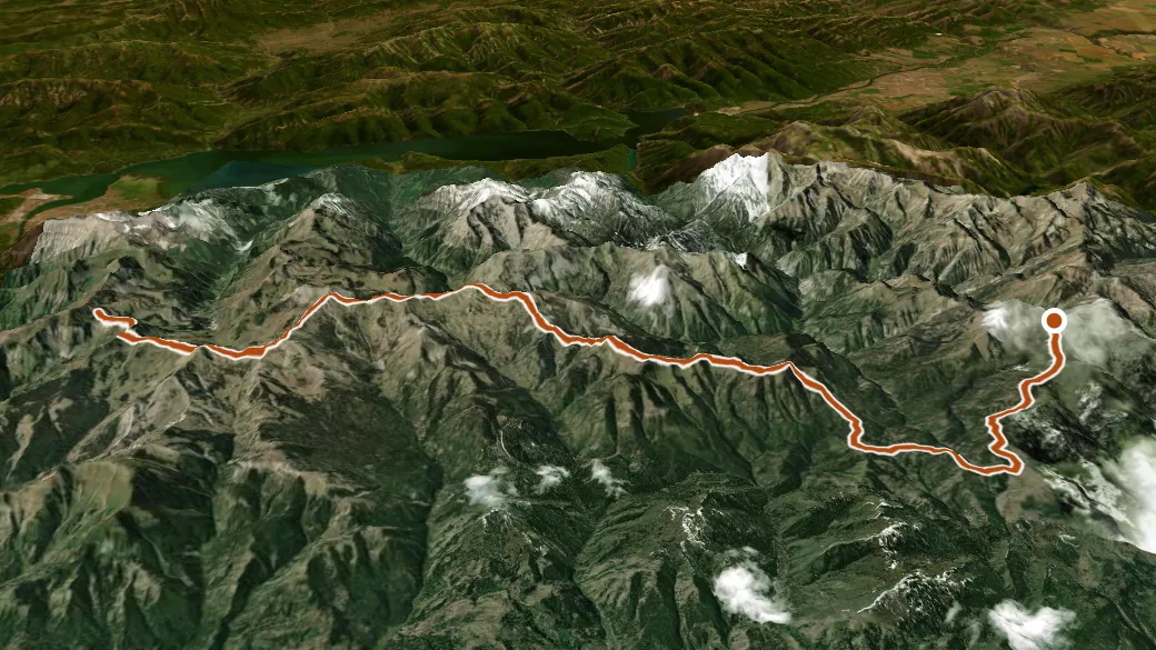 3-D terrain view of Divide