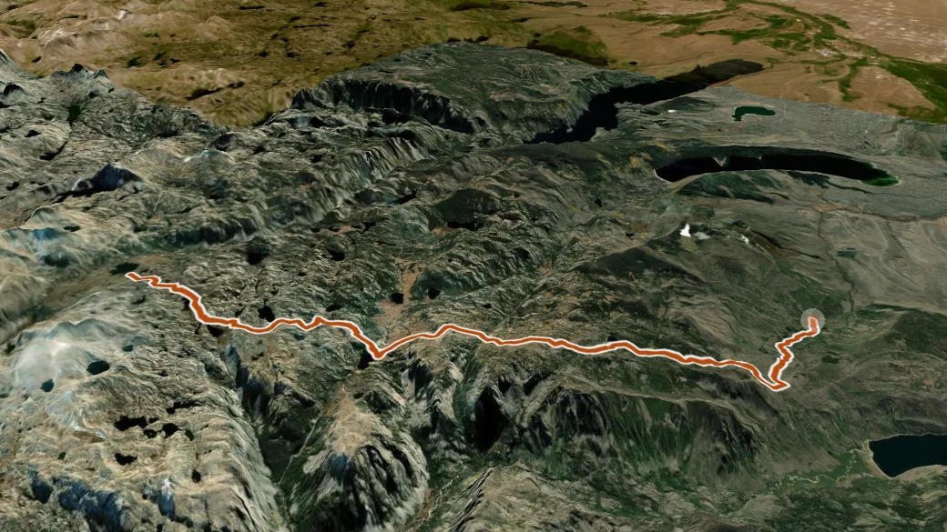 3-D terrain view of Doubletop