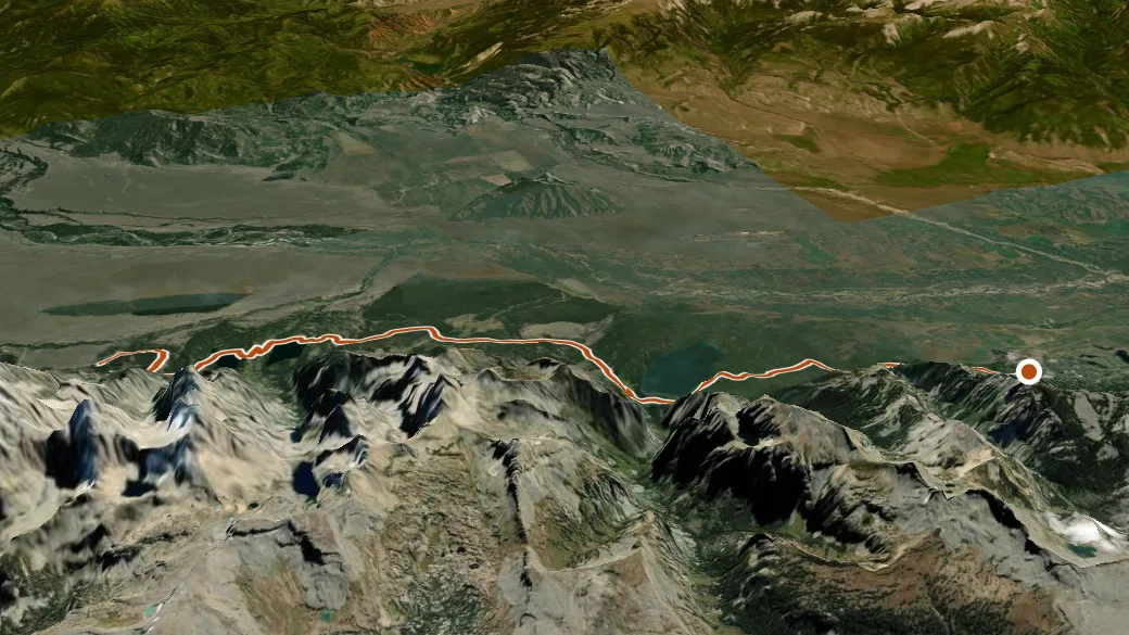 3-D terrain view of Valley