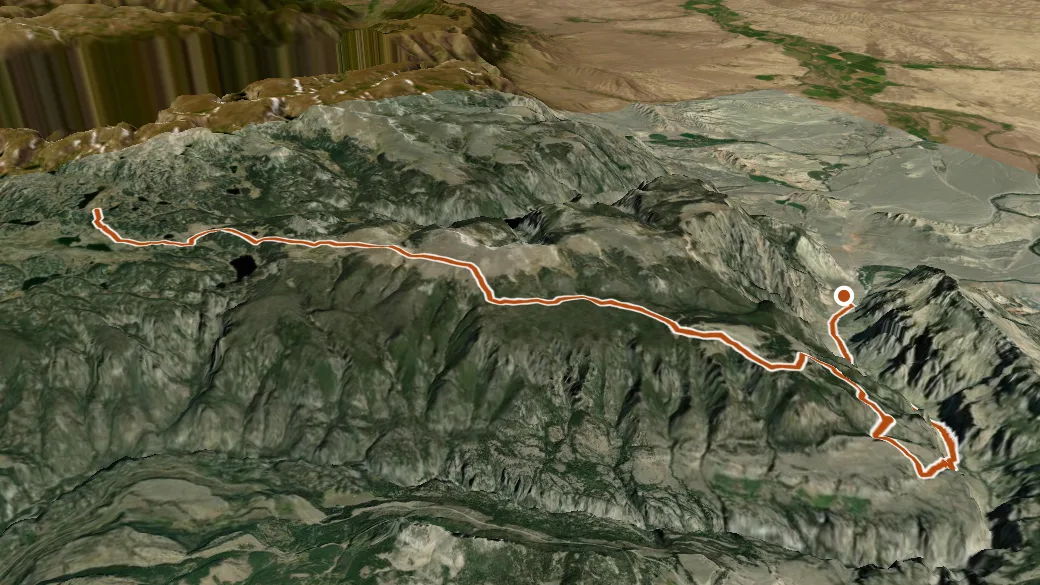 3-D terrain view of Morrison Jeep Trail