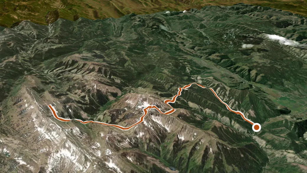 3-D terrain view of Porcupine-Poker Hollow