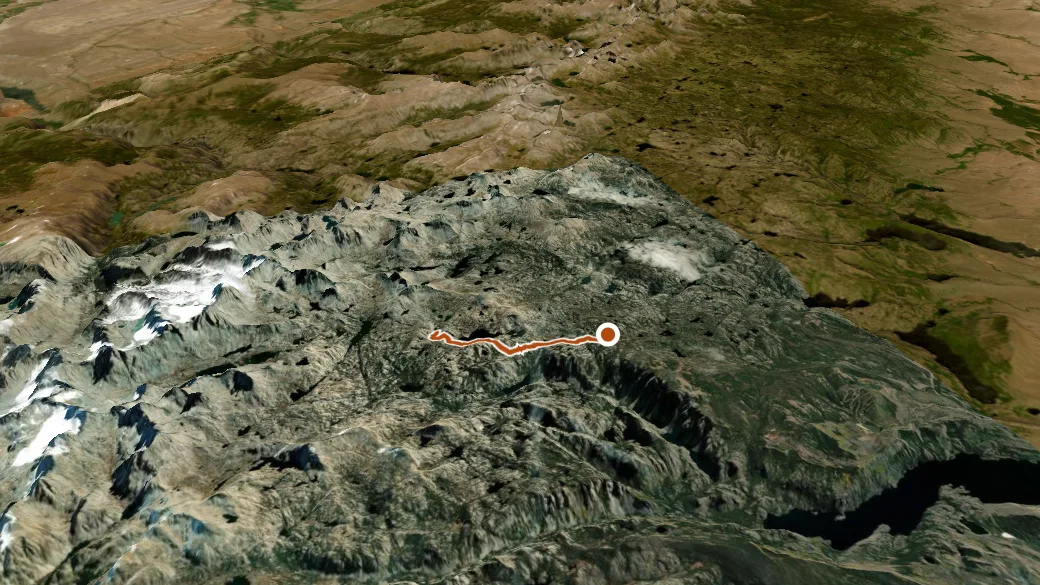3-D terrain view of Seneca Lake