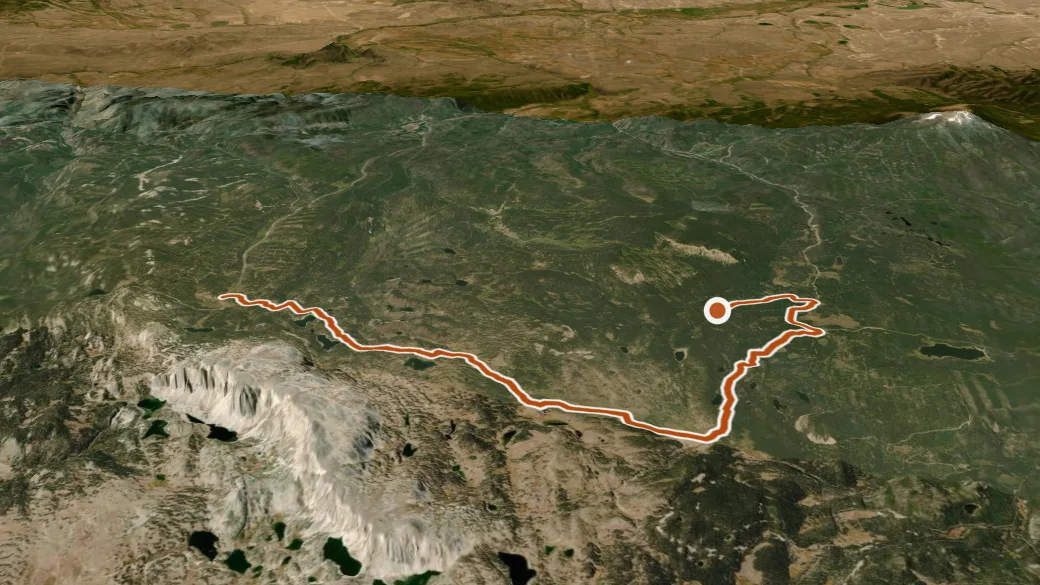 3-D terrain view of Quealy Reservoir Spur
