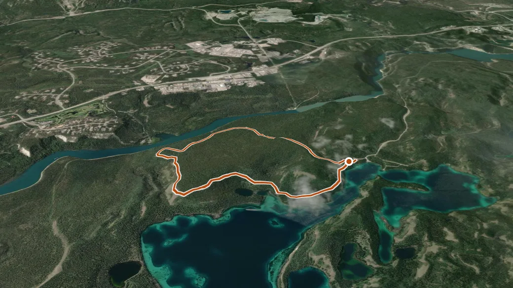 3-D terrain view of Log Trail