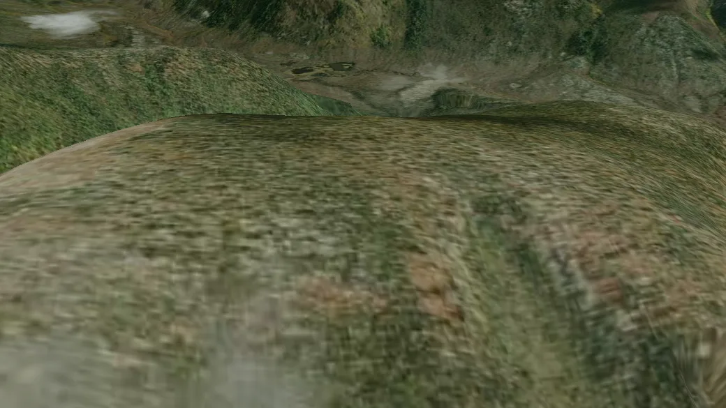 3-D terrain view of Mount Haldane Trail