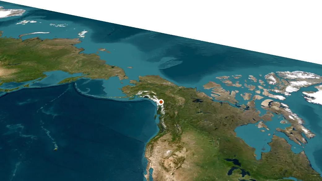 3-D terrain view of King's Throne Summit Trail