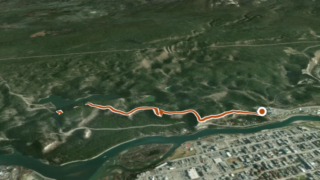 3-D terrain view of Hospital Ridge Trail