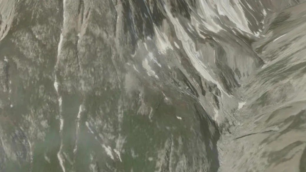 3-D terrain view of Observation Mountain Route
